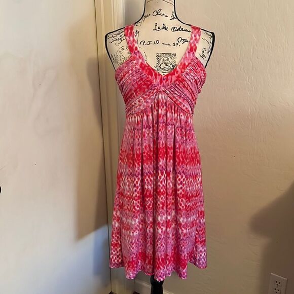 Calvin Klein Multicolor Print Dress Resort Wear Feminine Cruise Beach Vibrant - Picture 1 of 9